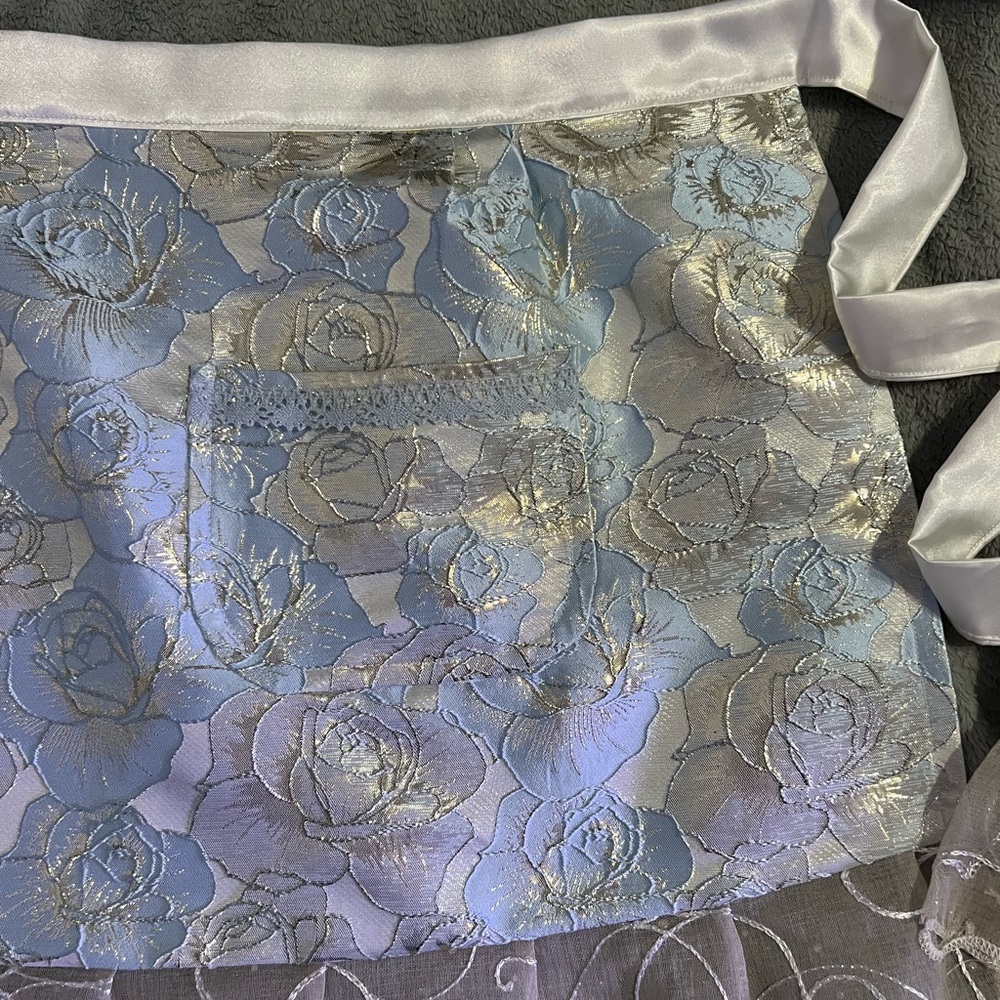 Elegant Blue Floral Skirt